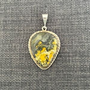 Silver & stone pendant